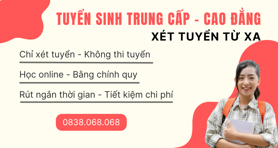 Tuyển sinh Trung cấp, Cao đẳng, Đại học từ xa – Xét tuyển online 1