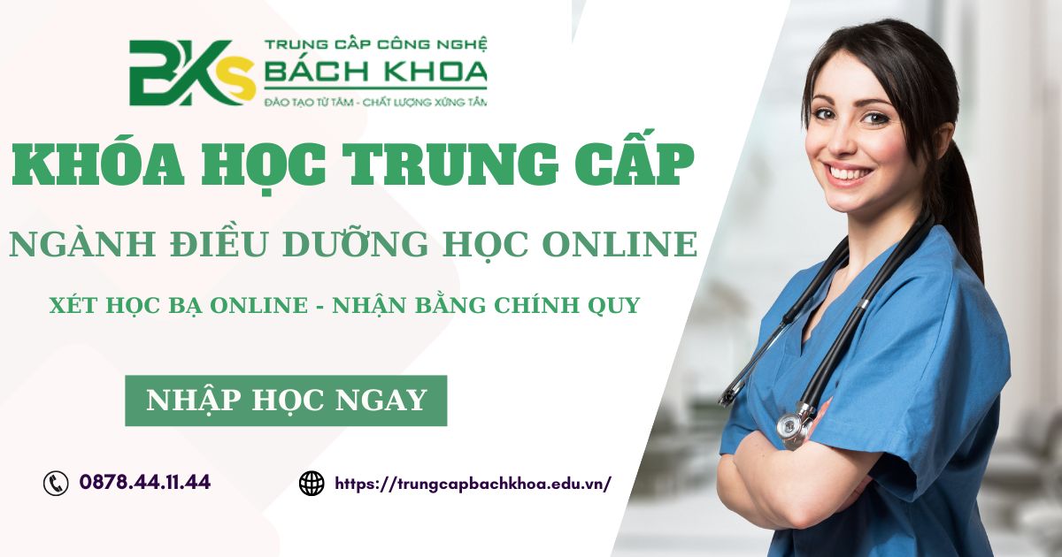 Khóa học Trung cấp Điều dưỡng online mới nhất