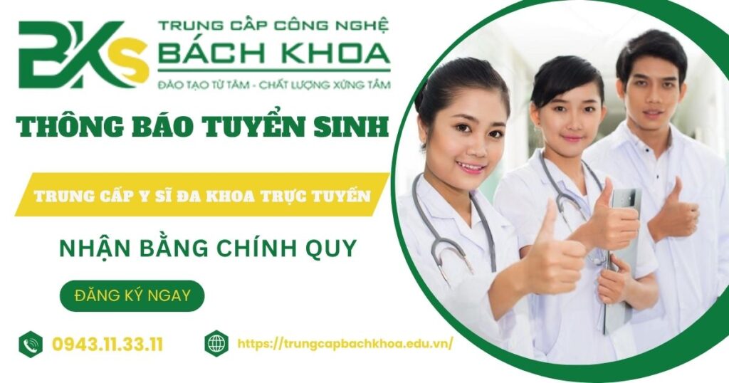 Thông báo tuyển sinh Trung cấp Y sĩ đa khoa Trực tuyến