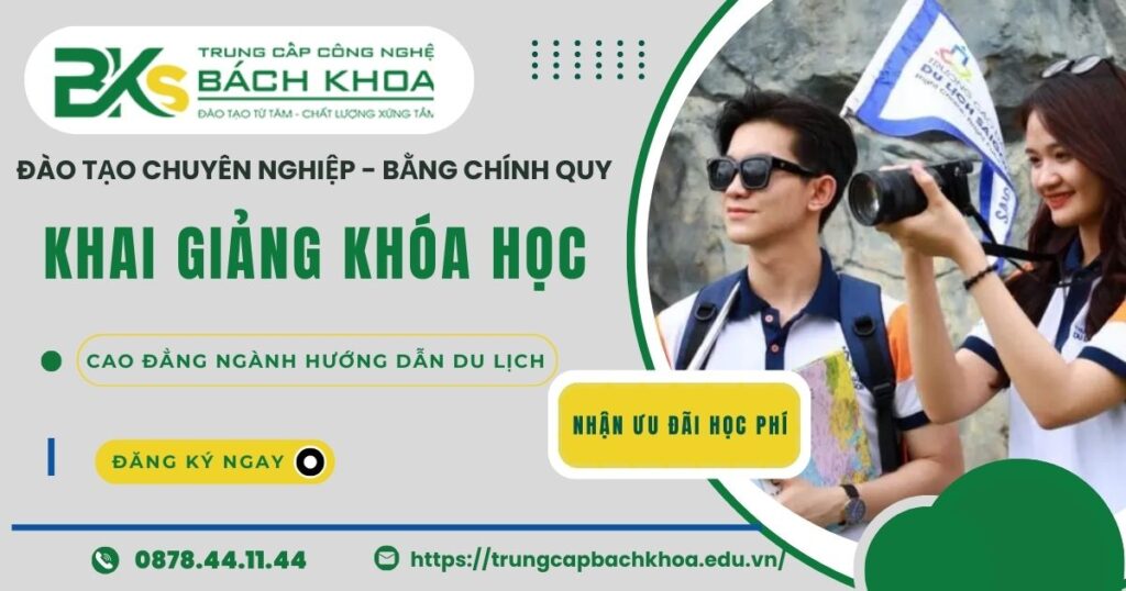 Khai giảng khóa học Cao đẳng ngành Hướng dẫn du lịch 2026 tại TPHCM