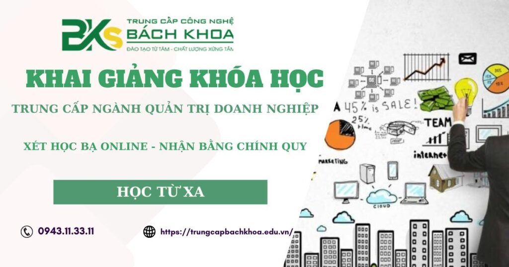 Khai giảng khóa học Trung cấp ngành Quản trị doanh nghiệp 2026 tại TPHCM