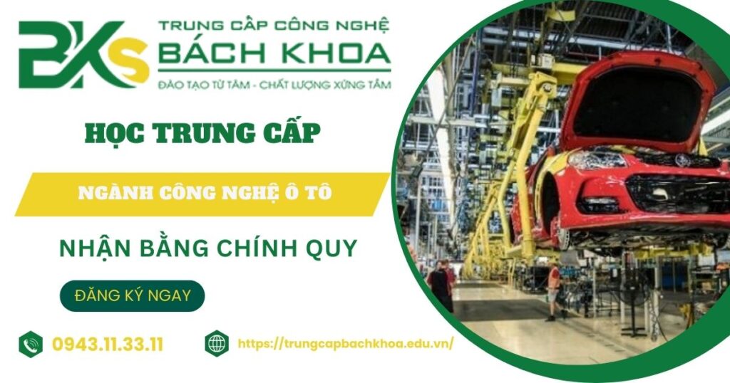 Học Trung cấp ngành Công nghệ ô tô online khu vực miền Nam