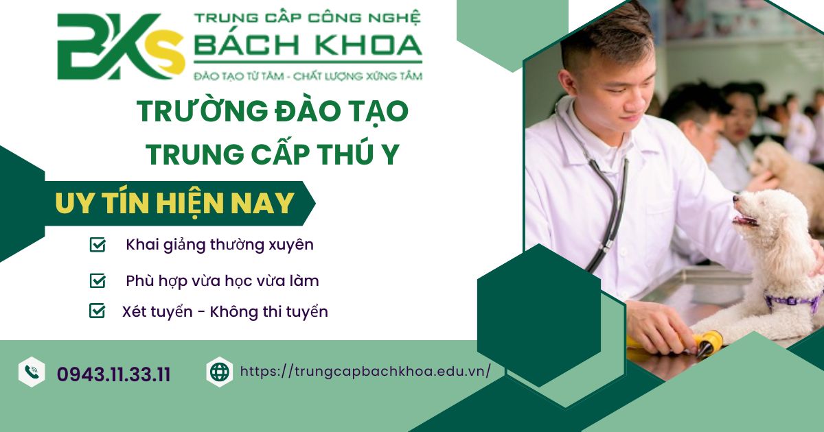 Trường đào tạo Trung cấp ngành Thú Y