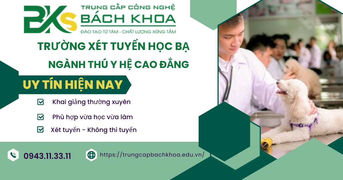Ngành Thú y hệ Cao đẳng xét học bạ trường nào?
