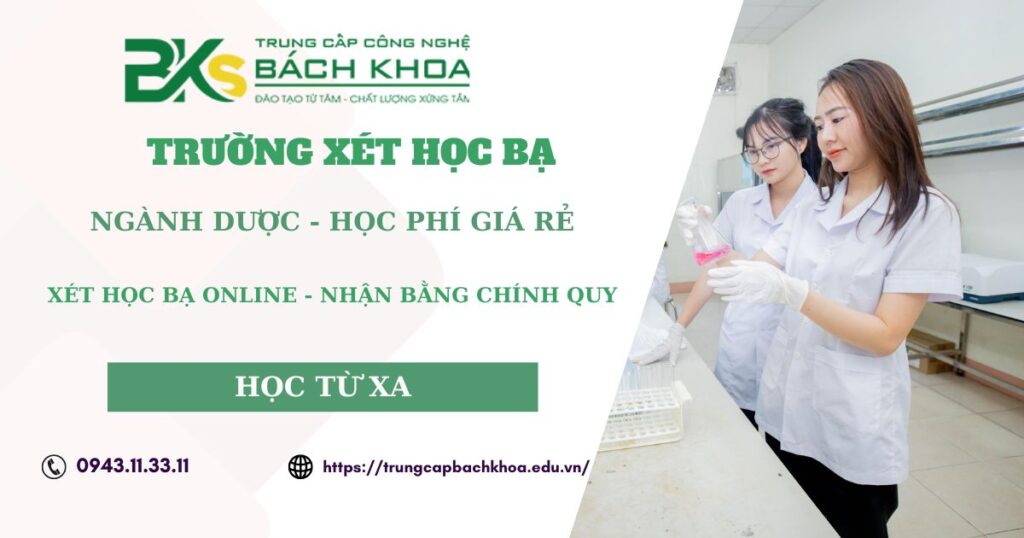 Trường xét học bạ ngành Dược