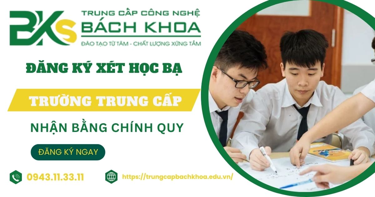 Trường Trung cấp xét học bạ