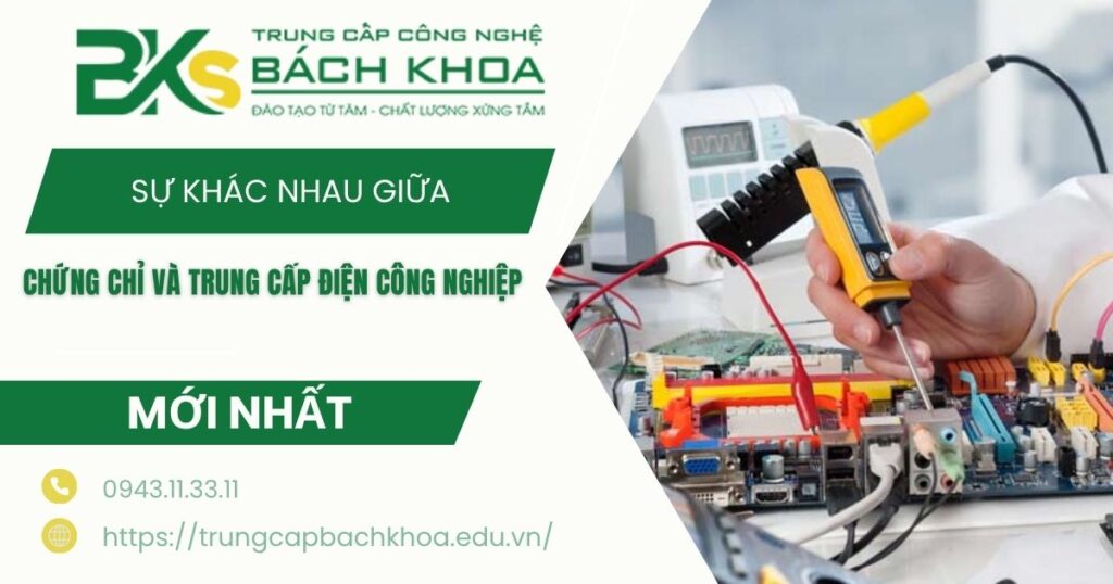 Chứng chỉ và Trung cấp Điện công nghiệp khác gì nhau?